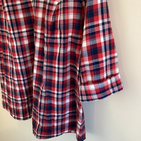 CJ Banks Fitted Plaid Button Up Shirt Plus Size 2X - Picture 4 of 4